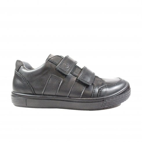 The School Shoe Shop Ricosta Ethan Black Two Strap School Shoe