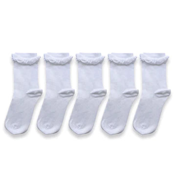 The School Shoe Shop Cub Rocks White Frill Edge Socks