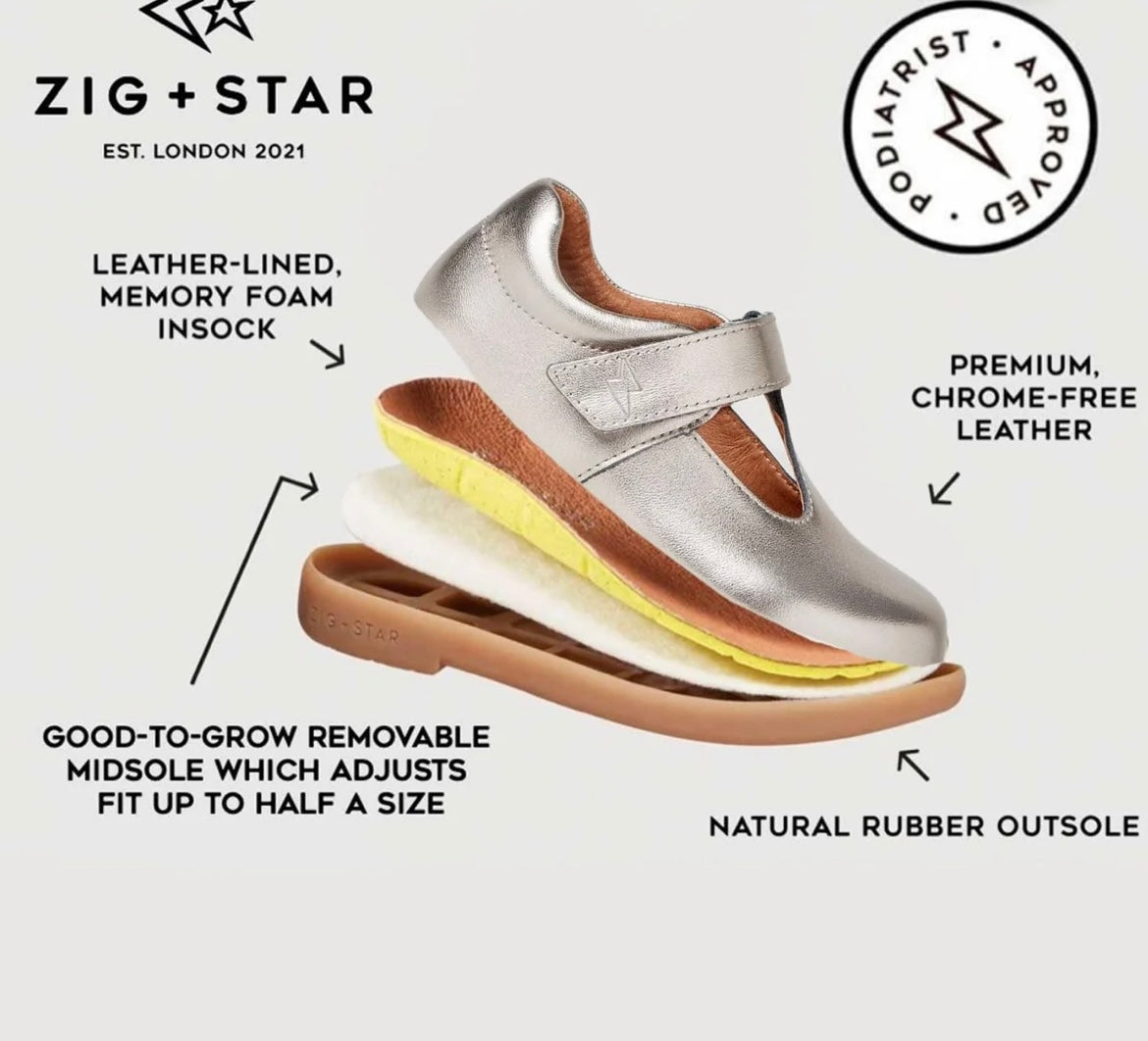 The School Shop Shop Zig and Star Astro T Bar Shoe