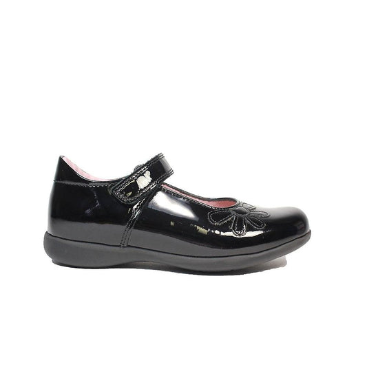 The School Shoe Shop Petasil Bonnie Black Patent Girls School Shoe