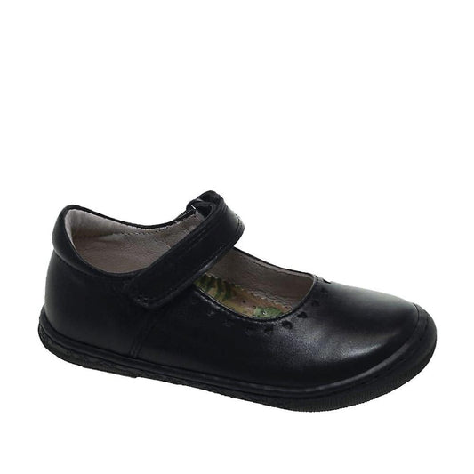 The School Shoe Shop Petasil Gisele Black Leather Girls School Shoe 