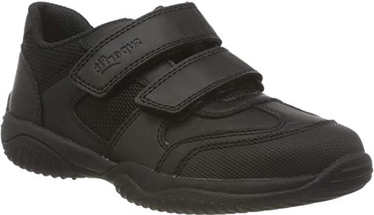 The School Shoe Shop Superfit Storm Nappa Leather and Textile Gortex Black School Shoe